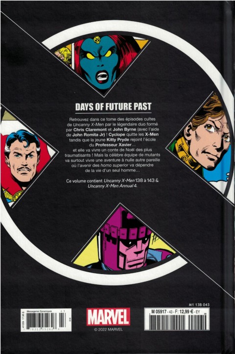 Verso de l'album X-Men - La Collection Mutante Tome 43 Days of future past