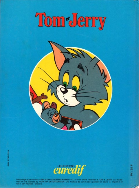 Verso de l'album Tom et Jerry N° 1