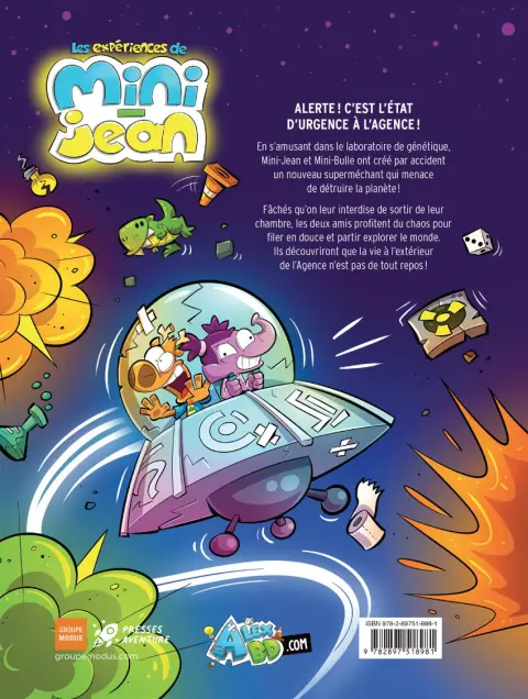 Verso de l'album Les expériences de Mini-Jean Tome 4