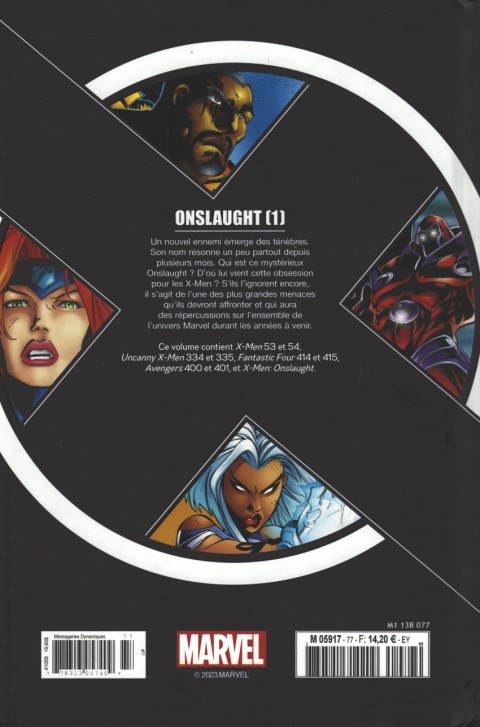Verso de l'album X-Men - La Collection Mutante Tome 77 Onslaught (1)