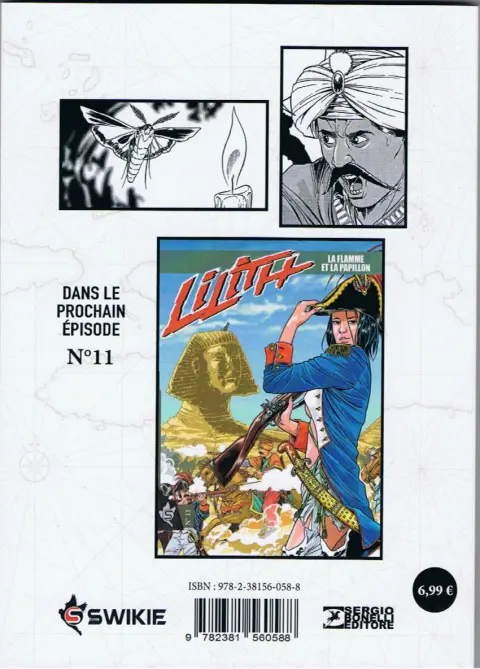 Verso de l'album Lilith N° 10 Au cœur des ténèbres