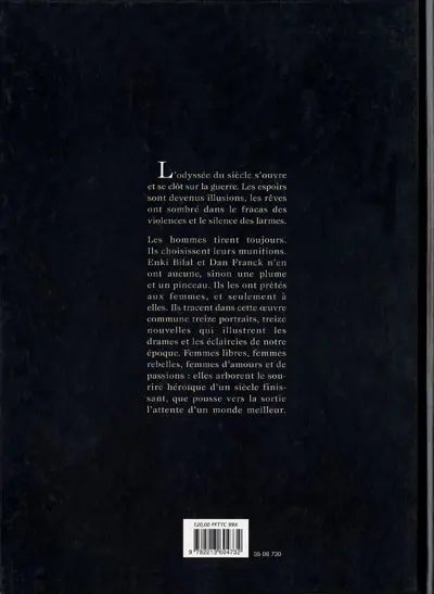 Verso de l'album Un siècle d'amour
