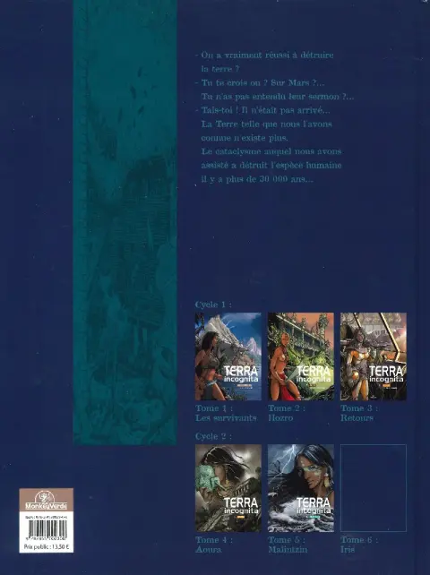 Verso de l'album Terra incognita Tome 1 Les survivants
