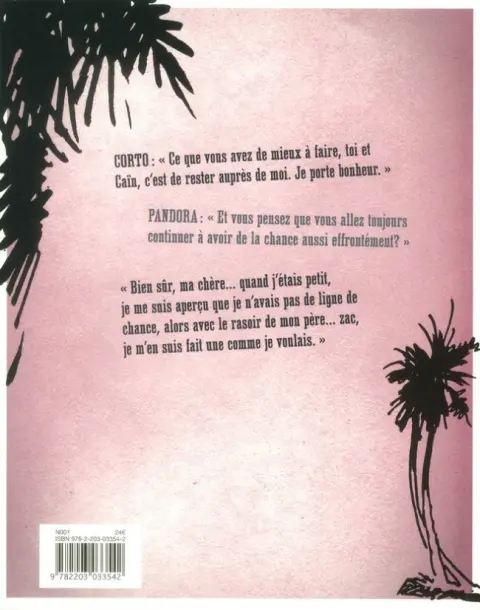 Verso de l'album Corto Maltese En Noir et Blanc Tome 2 La Ballade de la Mer Salée