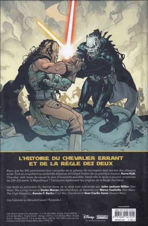 Verso de l'album Star Wars - L'Ancienne République Tome 5