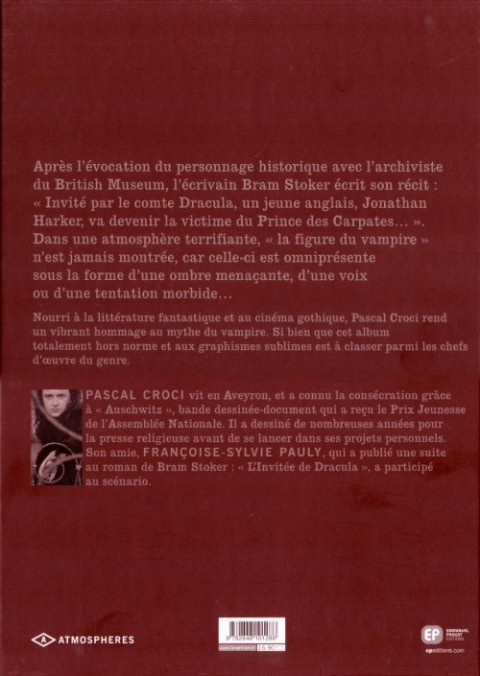 Verso de l'album Dracula Tome 2 Le Mythe raconté par Bram Stoker