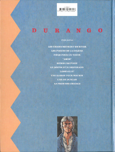 Verso de l'album Durango Tome 10 La proie des chacals