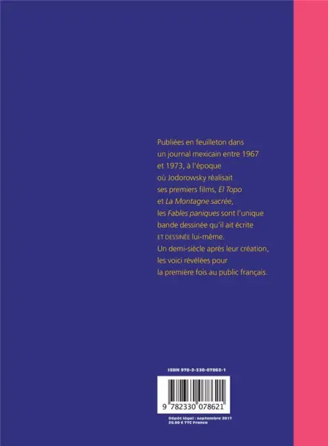 Verso de l'album Fables paniques