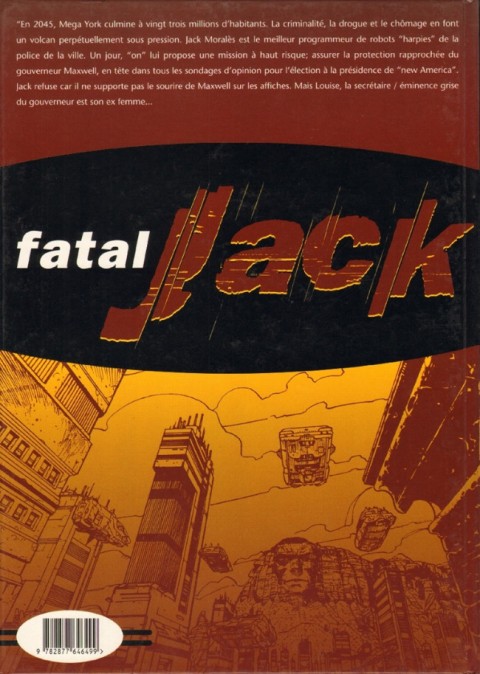 Verso de l'album Fatal Jack Tome 1 Le programmeur programmé