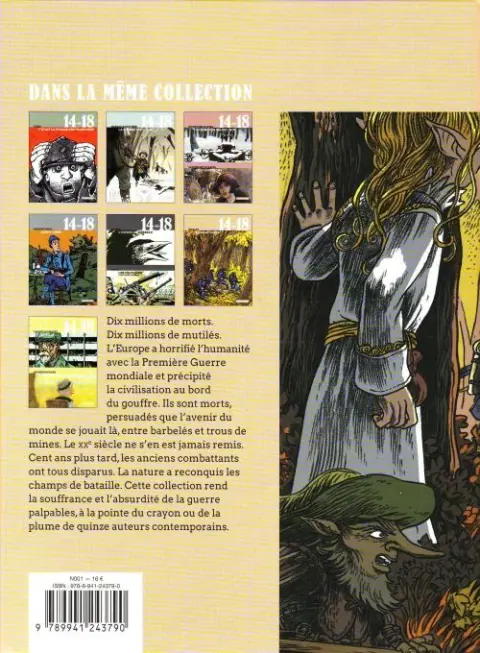 Verso de l'album 14-18 en BD Tome 6 Le long hiver