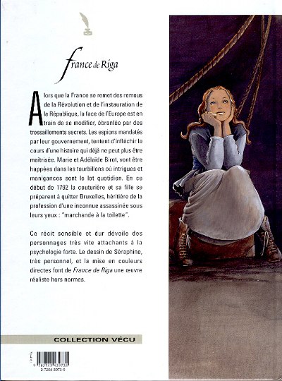 Verso de l'album France de Riga Tome 1 Le carnet