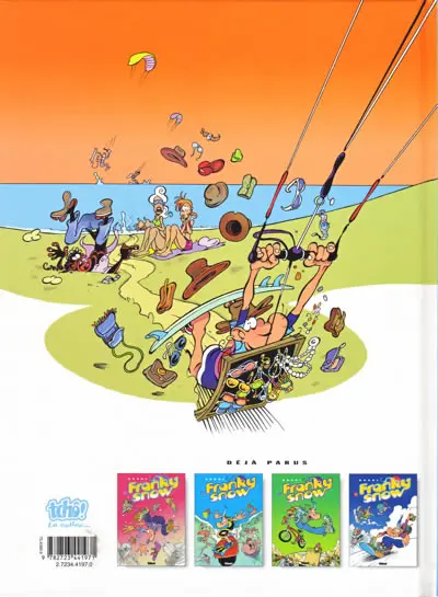 Verso de l'album Franky Snow Tome 5 Une vague de fraîcheur