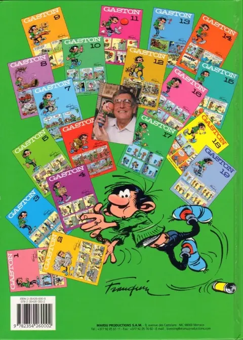 Verso de l'album Gaston Gaston 50 ans : 1957 > 2007