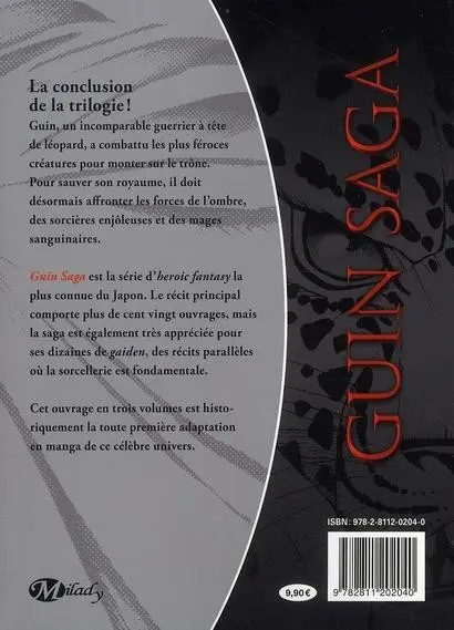 Verso de l'album Guin saga - Les Sept Mages Tome 3