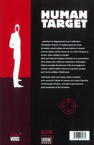 Verso de l'album Human Target Tome 2 La dernière bobine