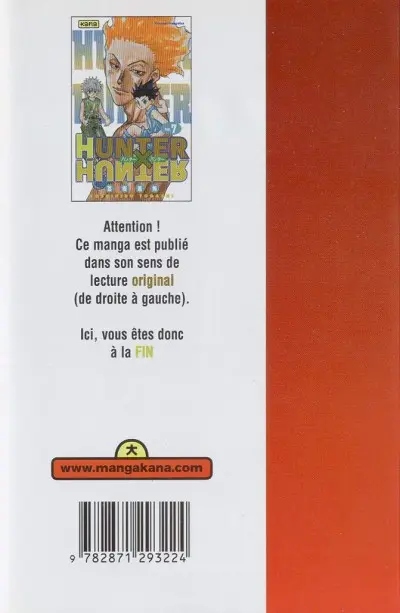 Verso de l'album Hunter X Hunter N° 7