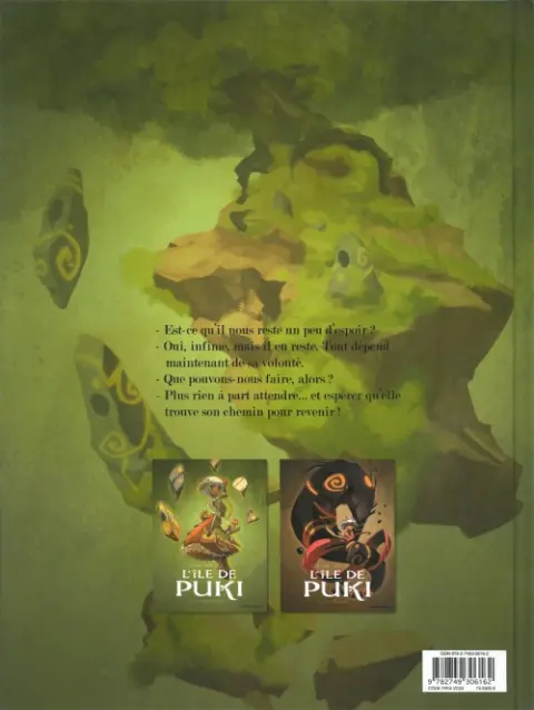 Verso de l'album L'Île de Puki Tome 1 Au début le cœur...