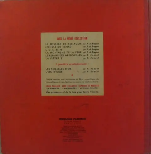 Verso de l'album Oscar Hamel et Isidore Tome 4 La montagne de la peur