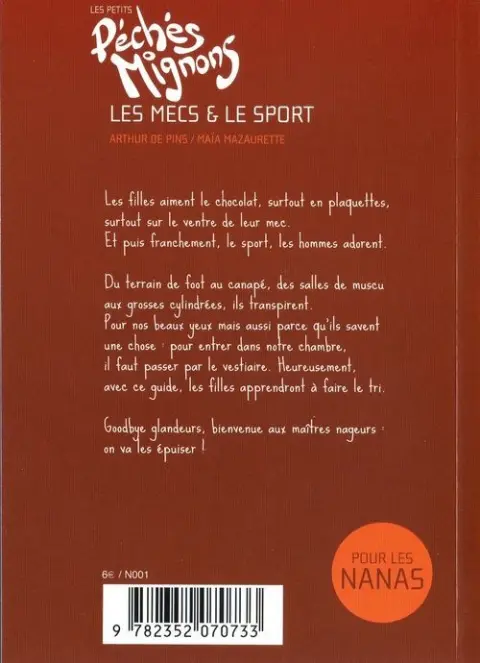 Verso de l'album Péchés mignons (Les petits) Tome 3 Les mecs & le sport