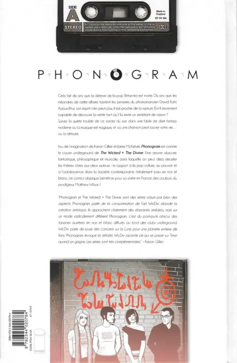Verso de l'album Phonogram Tome 1 Ex Brittania