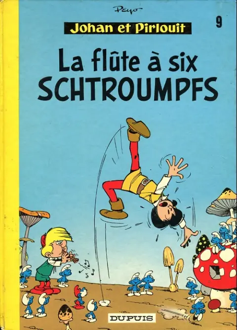 Couverture de l'album Johan et Pirlouit Tome 9 La flûte à six schtroumpfs
