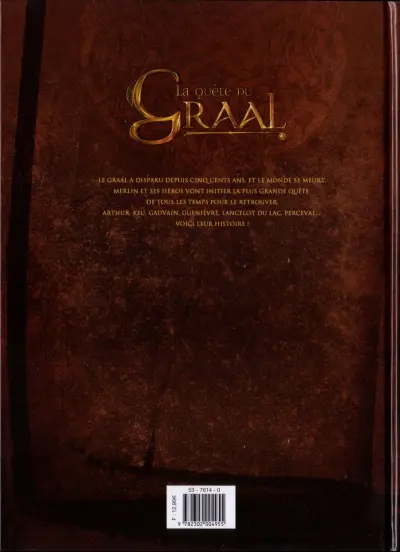 Verso de l'album La Quête du Graal Tome 3 Les Chevaliers de la table Ronde