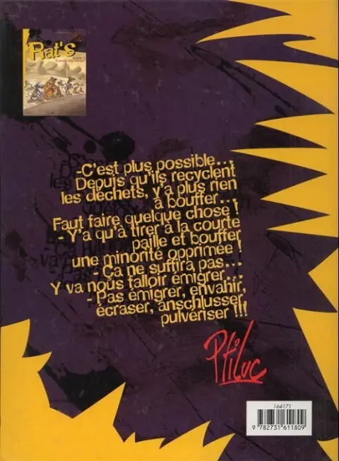 Verso de l'album Rat's Tome 1 En partance pour nulle part