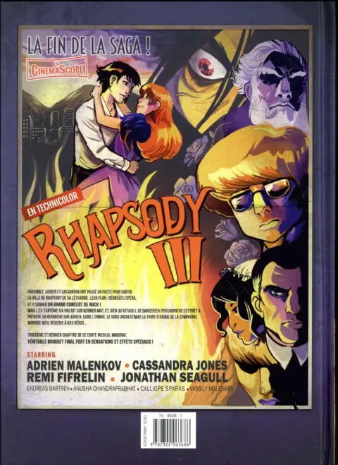 Verso de l'album Rhapsody Tome 3 Ouverture