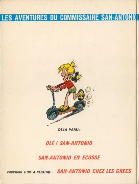 Verso de l'album San-Antonio (Les Aventures du Commissaire) Tome 3 San-Antonio fait un tour
