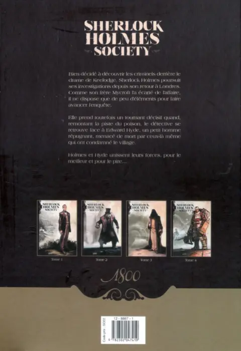 Verso de l'album Sherlock Holmes Society Tome 2 Noires sont leurs âmes
