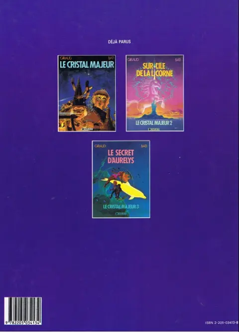 Verso de l'album Altor Tome 2 Sur l'île de la licorne