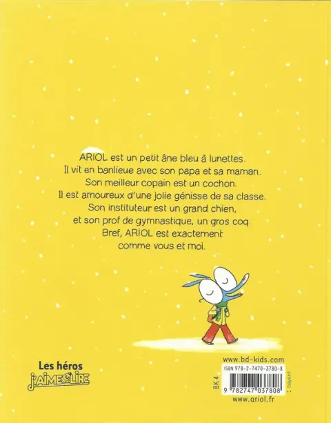 Verso de l'album Ariol Tome 1 Un petit âne comme vous et moi