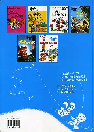 Verso de l'album Boule & Bill Tome 1 60 gags de Boule et Bill