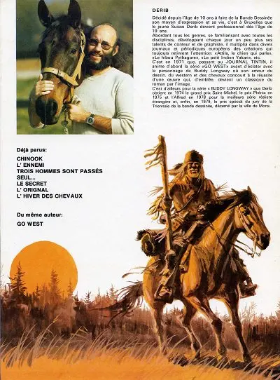 Verso de l'album Buddy Longway Tome 8 L'eau de feu