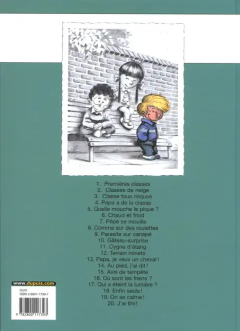 Verso de l'album Cédric Tome 3 Classe tous risques