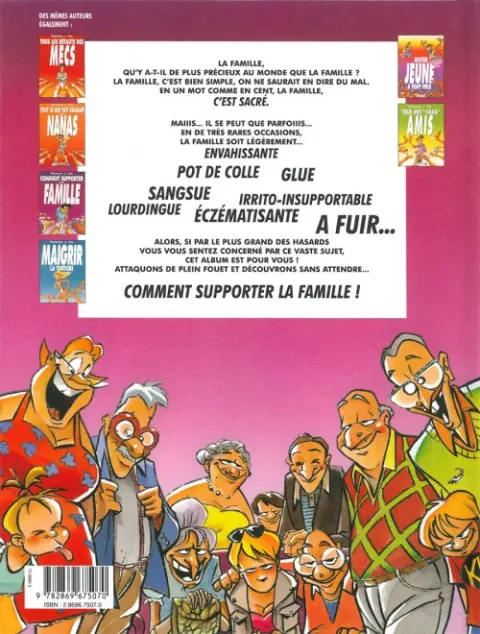 Verso de l'album Jim et ses copains Tome 4 Comment supporter la famille