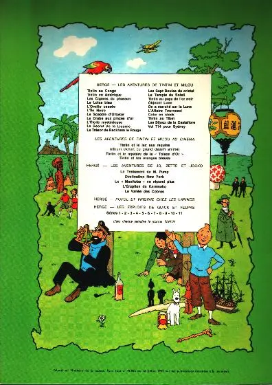 Verso de l'album Les Aventures de Jo, Zette et Jocko Tome 4 Le Rayon du Mystère 2e épisode, L'éruption du Karamako