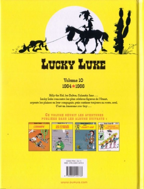 Verso de l'album Lucky Luke L'Intégrale Volume 10 1964-1966