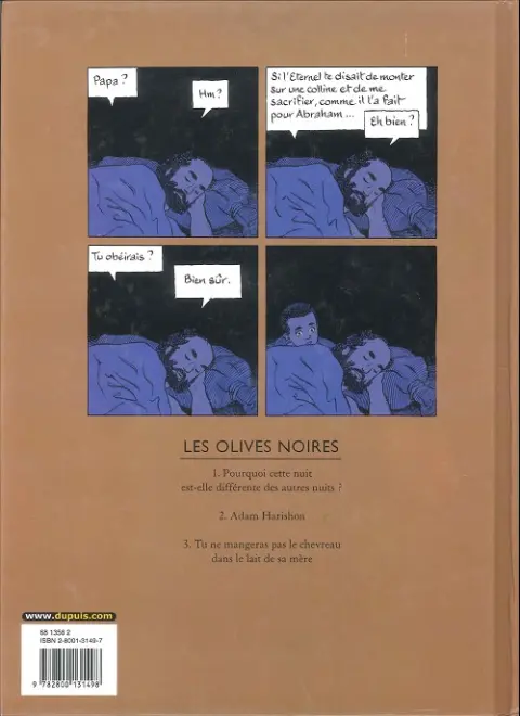 Verso de l'album Les Olives noires Tome 1 Pourquoi cette nuit est-elle différente des autres nuits ?