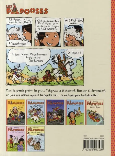 Verso de l'album Les papooses Tome 1 Un très très grand sorcier !