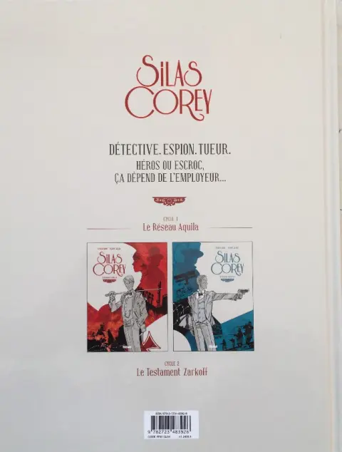 Verso de l'album Silas Corey Tome 1 Le Réseau Aquila 1/2