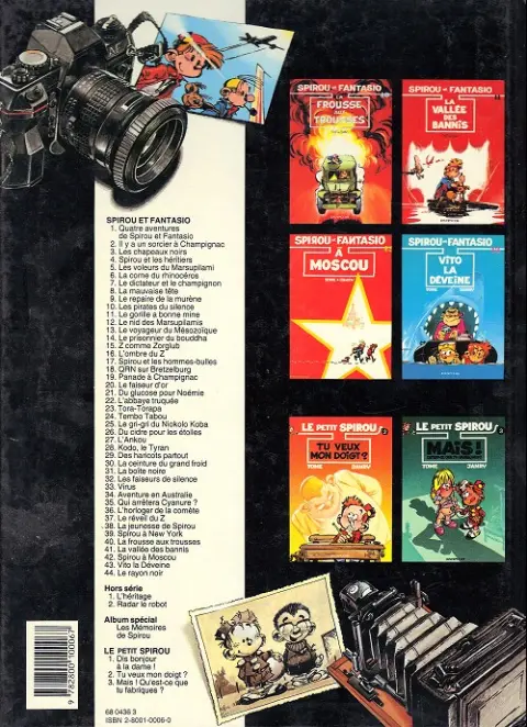 Verso de l'album Spirou et Fantasio Tome 4 Spirou et les héritiers