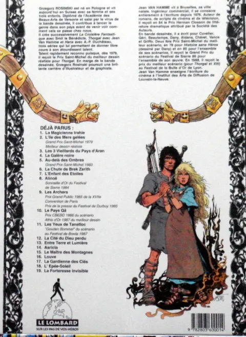 Verso de l'album Thorgal Tome 3 Les trois vieillards du pays d'Aran