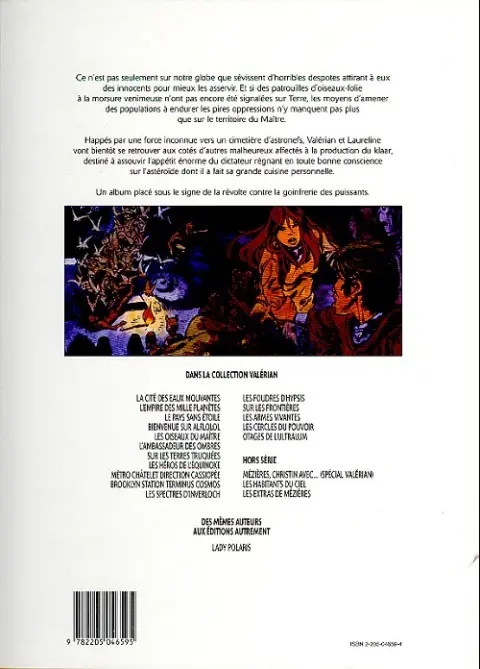 Verso de l'album Valérian Tome 5 Les oiseaux du maître