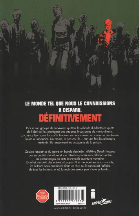 Verso de l'album Walking Dead Tome 3 Sains et saufs ?