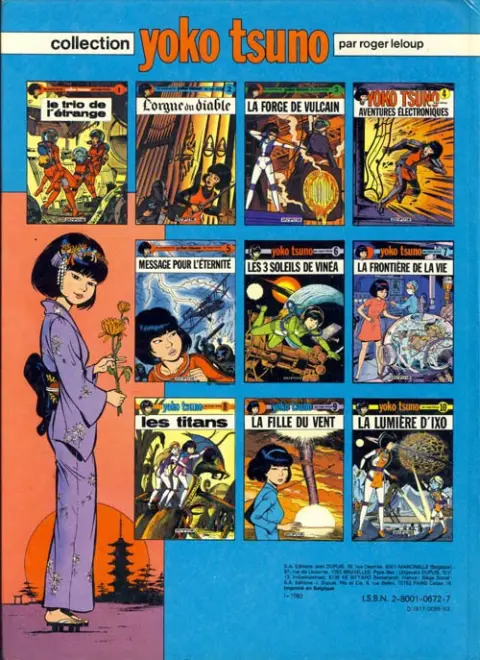 Verso de l'album Yoko Tsuno Tome 7 La frontière de la vie
