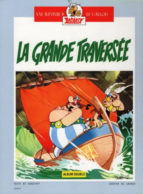 Verso de l'album Astérix Tomes 21 et 22 Le cadeau de César / La grande traversée