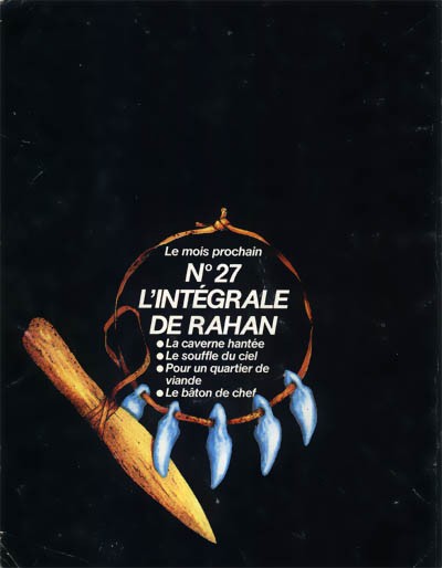 Verso de l'album L'Intégrale de Rahan N° 26