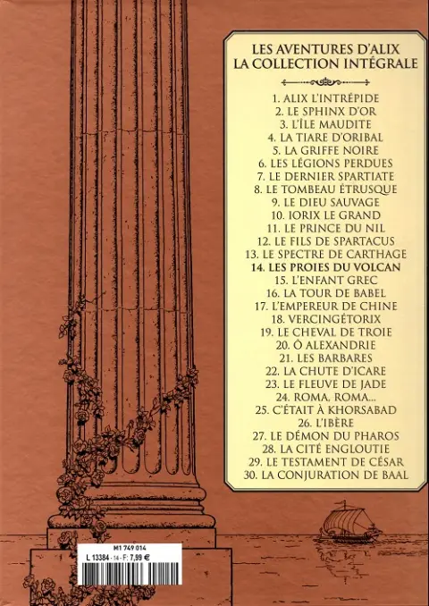 Verso de l'album Alix La collection Tome 14 Les proies du volcan
