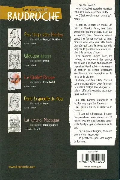 Verso de l'album Baudruche Dans la gueule du fou